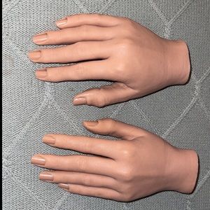 Red Iguana Full Silicone Practice Hand Set 2 & Long Stand, poseable shade Liza